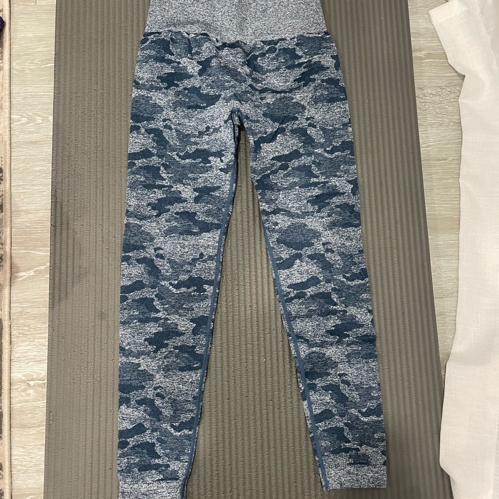 Blue Camouflage Leggings